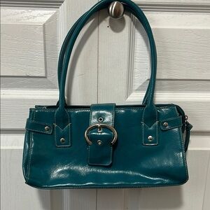 Teal Faux Leather Women's Handbag